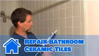 Bathroom Ceramic Tile  How to Repair Bathroom Ceramic Tiles [upl. by Icken532]