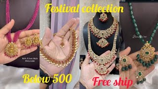 Deepavali 🎇 exciting offers  victorian  bridal jewelnakshi diamond replica one gram gold [upl. by Yelyak]