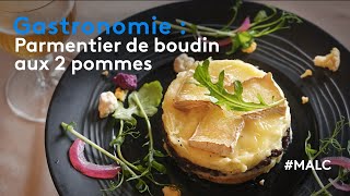 Gastronomie  Parmentier de boudin aux deux pommes [upl. by Helms]