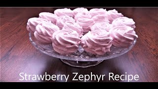 Strawberry Zephyr Recipe Russian Zefir Marshmallow😋❤️ [upl. by Anieral422]