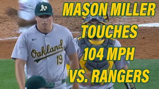 Mason Miller touches 104 mph in save vs Rangers  41124  Oakland As highlights [upl. by Zeke]