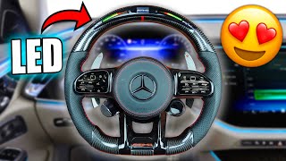 NUOVO VOLANTE in CARBONIO con i LED per la mia AMG [upl. by Yerroc]