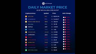 Crypto Price Nov 4 2024 [upl. by Yllitnahc945]