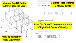 Reference LoadNode Specification Floor DiaphragmPrint DiaCRampCGFinding Floor WeightsampMaster Joints [upl. by Jarietta]