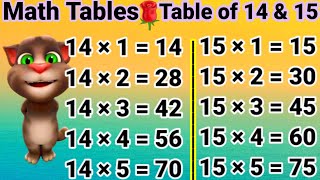 Table of 14 amp 15 Table of 14 and 15 14 aur 15 ka Table 14 15 ka Table 2to20 Tables in English [upl. by Johen]