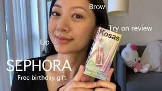 2024 free Sephora birthday gift try on review [upl. by Ide668]