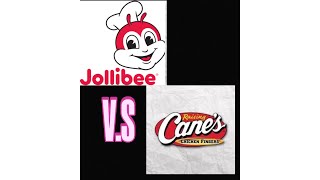 Jollibee VS Raising Canes FOOD REVIEW [upl. by Arracot]