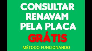 RENAVAM pela PLACA de GRAÇA Método funcionando [upl. by Remat]