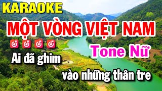 Một Vòng Việt Nam Karaoke Tone Nữ  một vòng việt nam karaoke tone nữ  Huỳnh Lê [upl. by Eile]