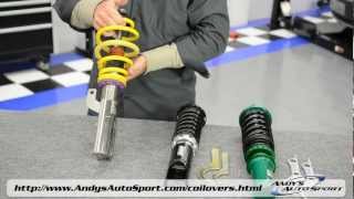 Lowering Springs vs Coilovers  Presented by Andys Auto Sport [upl. by Chrystal273]