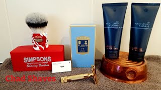 Floris 89 Shaving Cream Aftershave Balm Simpson Chubby 2 King Charles III Monarch  Merkur 36G [upl. by Ilenna435]