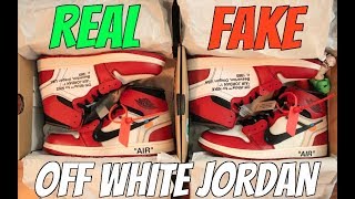 REAL VS FAKE JORDAN 1 CHICAGO quotOFF WHITEquot CRAZY COMPARISON [upl. by Ella250]