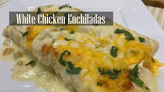 White Chicken Enchiladas  How To Make Creamy Chicken Enchiladas Recipe  RKC [upl. by Willcox]