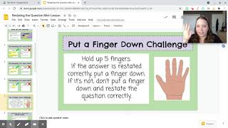 Restating the Question MiniLesson amp Game [upl. by Aibsel735]