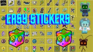 Bee Swarm Simulator  How To Get RARE Stickers [upl. by Akirehc]