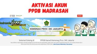 AKTIVASI AJUAN AKUN PPDB MADRASAH [upl. by Inasah]