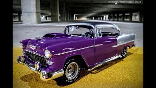 1955 Chevy Bel Air Custom Turbo V8 116 Scale Model Kit Review How To Assemble Paint Interior Wiring [upl. by Grondin]