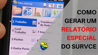 COMO GERAR UM RELATÓRIO ESPECIAL DO SURVCE NO GNSS RTK [upl. by Wenda]