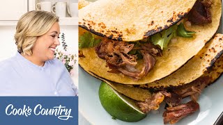 How to Make Pork Carnitas and Crunchy Shrimp Tacos [upl. by Suiraj694]