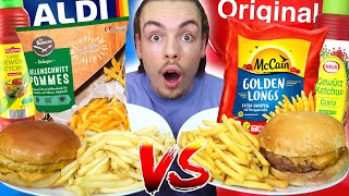 ALDI Essen Eigenmarke VS ORIGINAL Essen TESTEN für 24 STUNDEN XXL Vergleich🤔 [upl. by Brawley262]