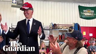 Joe Biden dons Trump hat in show of unity at event commemorating 911 [upl. by Allemap766]