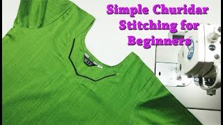 Simple churidar top cutting amp stitching malayalam PART1  Churidar top stitching easy method [upl. by Areikahs]