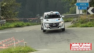 44° Rally Valle dAosta 2023 MargaroliVairoli 208 Rally4  Passaggi esterni [upl. by Ahsinut868]