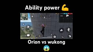 Orion vs WUKONG 😈😱 ability power 💪 freefire viral trend trending [upl. by Redna]