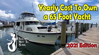 Cost to OwnOperate our Hatteras Yacht  2021 Edition E155 [upl. by Zollie]