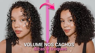 como dar volume no cabelo cacheado passo a passo truques que uso  ✨💖 [upl. by Shaina]