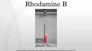 Rhodamine B [upl. by Benildas]