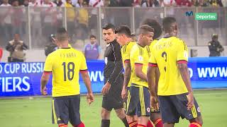 Perú 1  1 Colombia Vive el pase al repechaje al ras de la cancha [upl. by Cirdor]