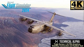 Microsoft Flight Simulator 2024  Triple Screen  TECH ALPHA  Testing [upl. by Birkner]