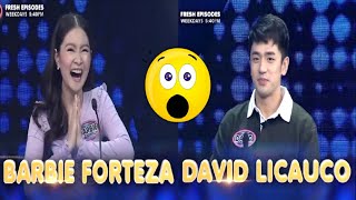 BARBIE FORTEZA AND DAVID LICAUCO BARDA MAGLALABAN SA FAMILY FEUD SA MONDAY NA [upl. by Kelsi]