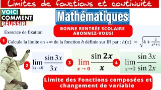 Limite et continuitéLimite de fonctions composéeslimite Changement de variable [upl. by Englebert]