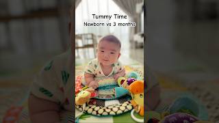 Tummy time  Newborn vs 3 months ✌🏻youtubeshorts baby [upl. by Otrebmuh]