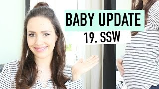 BABY UPDATE👶🏻🍼 I 19 SSW I 1 Mal Baby gespürt😍 I Beschwerden Bauch Baby Gewicht [upl. by Enaitsirhc]