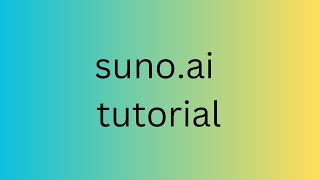 sunoai tutorial [upl. by Joette]