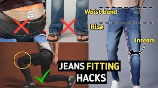 5 JEANS quotFITTINGquot Hacks Every STYLISH Guy Should KnowBEST🔥  Jeans Fitting Karne ka tarika [upl. by Nawj107]