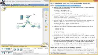 41110 Packet Tracer  Configuring Extended ACLs Scenario 1 [upl. by Shum]