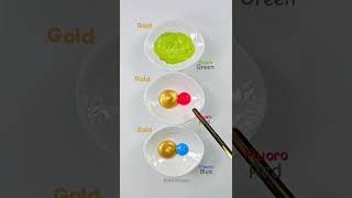 Lets Mixing Gold VS Fluoro Green  Red amp Blue 😍colormixing artvideo satisfaying relexing [upl. by Lau]