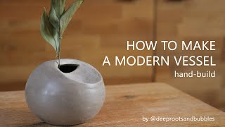 How to make a modern vessel  handbuilt ceramics  The entire pottery process [upl. by Sivatnod146]