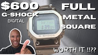 CASIO GSHOCK Digital Watch Review FULL METAL SQUARE RefGMWB5000D1 600 Digital watchworth it [upl. by Arrec]