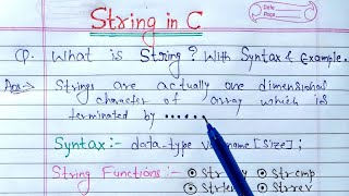 String in C programming  Discuss about string functions and its use [upl. by Tutankhamen]