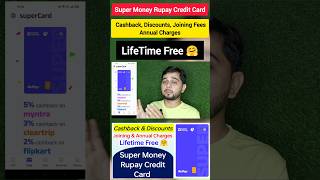 Super Money Rupay Credit Card  Cashback Discounts Joining Fees Annual Charges  LifeTime Free 🤗 [upl. by Fiorenze]