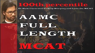 MCAT AAMC FL Exam Review with a 100th percentile scorer [upl. by Aisanahta]