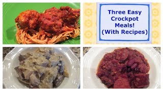 3 Easy Crockpot Meals With Recipes  Cooking for Two [upl. by Carlile]