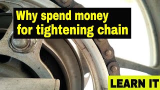 How to adjust motorcycle chain by yourself  SIMPLE STEPS [upl. by Rebane]