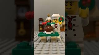 Lego chef makes Christmas pudding legostopmotion lego christmas [upl. by Sacci]