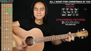 All I Want For Christmas Is You Guitar Cover Mariah Carey 🎸Tabs  Chords [upl. by Lacim692]